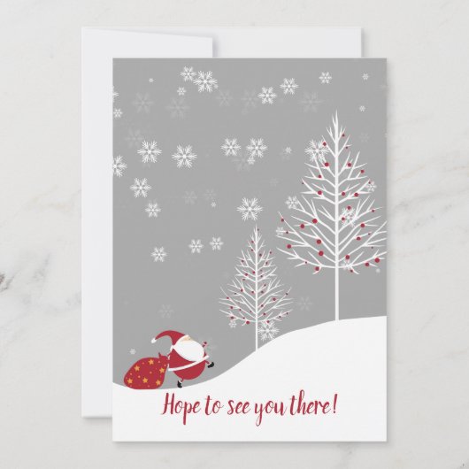 Secret Santa Christmas Geschenk Exchange Party Einladung (Rückseite)