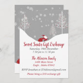 Secret Santa Christmas Geschenk Exchange Party Einladung (Vorne/Hinten)
