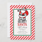 Secret Santa Christmas Holiday Gift Exchange Party Einladung (Vorderseite)