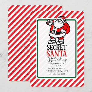 Secret Santa Christmas Holiday Gift Exchange Party Einladung