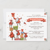 Secret Santa Christmas Party Moderne Wasserfarbe Einladung (Vorderseite)