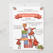 Secret Santa Christmas Party Moderne Wasserfarbe Einladung (Vorderseite)