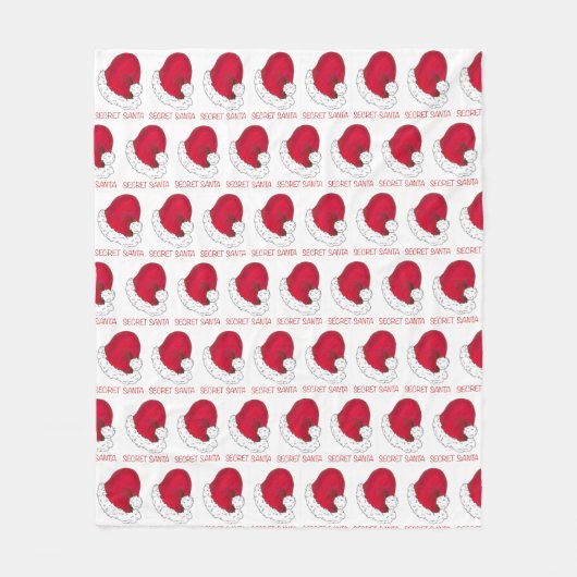 Secret Santa Claus Gift Red Christmas Weihnachten Fleecedecke (Vorderseite)