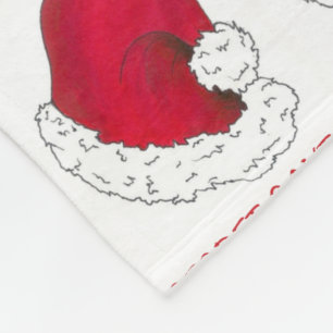 Secret Santa Claus Gift Red Christmas Weihnachten Fleecedecke