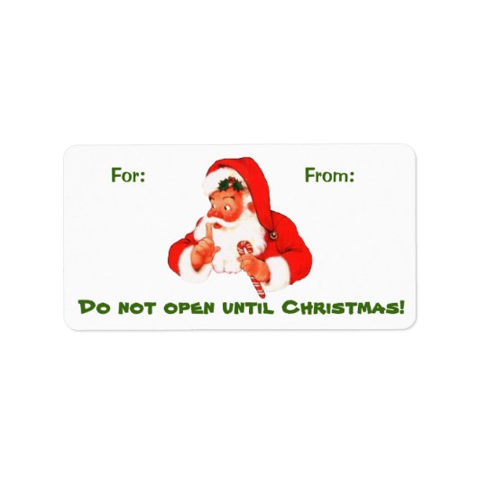 Secret Santa Claus Holiday Geschenketikett Adressaufkleber (Vorne)