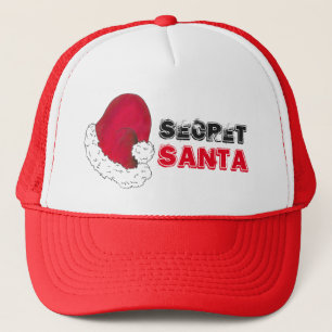 Secret Santa Claus Red Christmas Funny Funny Holid Truckerkappe