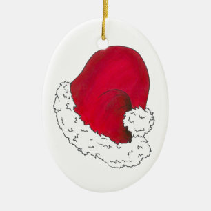 Secret Santa Claus Red Hat Weihnachtsfeiertag Keramik Ornament