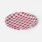 Secret Santa Claus Vater Weihnachts Red Hat Pappteller (Schrägansicht)