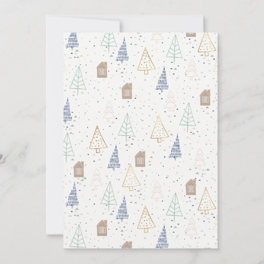 Secret Santa Cosy Wintergeschenk Austausch Party Einladung (Rückseite)