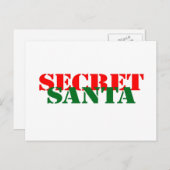 Secret Santa Feiertagspostkarte (Vorne/Hinten)