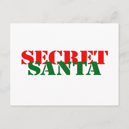 Secret Santa Feiertagspostkarte (Vorderseite)