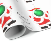 Secret Santa Geschenkpapier (Rolleneckpunkt)