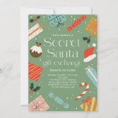 Secret Santa Gift Exchange Feiertag Einladung (Vorderseite)