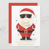 Secret Santa Gift Exchange Moderne Weihnachten Einladung (Vorne/Hinten)