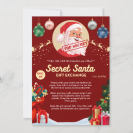 Secret Santa Gift Exchange Office Zuhause Red Part Einladung