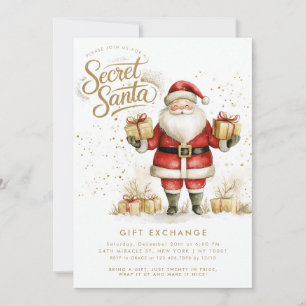 Secret Santa Gift Exchange Swap Weihnachten Einladung