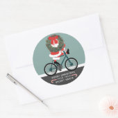 Secret Santa Gift Tag Classic Round Aufkleber (Umschlag)