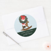Secret Santa Gift Tag Classic Round Aufkleber (Umschlag)