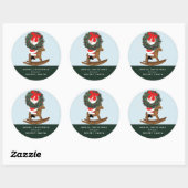 Secret Santa Gift Tag Classic Round Aufkleber (Blatt)