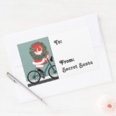 Secret Santa Gift Tag Rechteckige Aufkleber (Umschlag)
