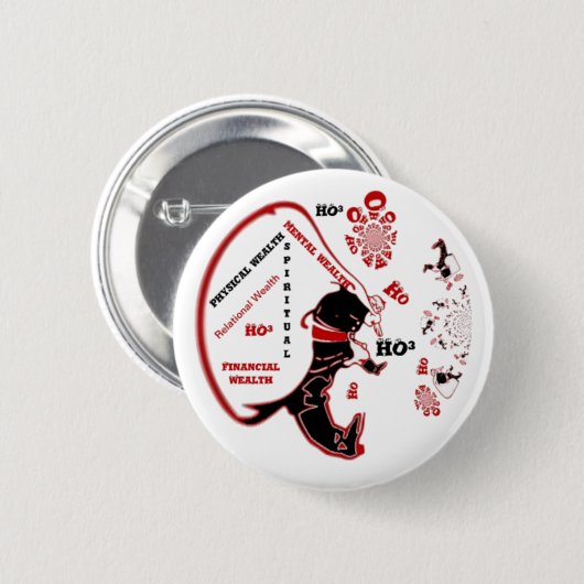 Secret Santa Gift - Wohlstand und Wohlstand Button (Vorne & Hinten)