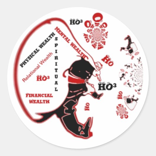 Secret Santa Gift - Wohlstand und Wohlstand Runder Aufkleber (Vorderseite)