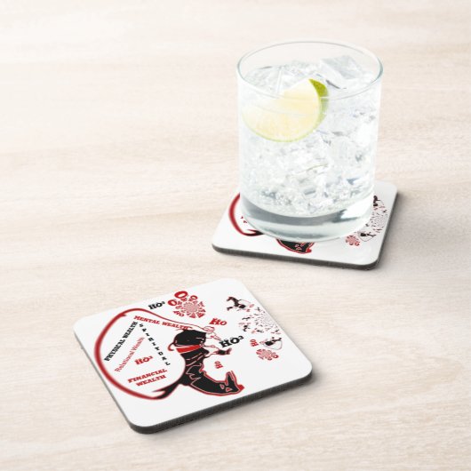 Secret Santa Gift - Wohlstand und Wohlstand Untersetzer (Rechte Seite)