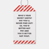 Secret Santa Ideas Gift Tags Geschenkanhänger (Rückseite)