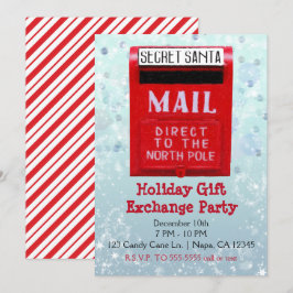 Secret Santa Mail Box Holiday Geschenk Exchange Pa Einladung