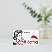 Secret Santa Name Card Visitenkarte (Stehend Vorderseite)