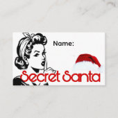 Secret Santa Name Card Visitenkarte (Vorderseite)