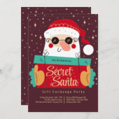 Secret Santa Party Einladung (Vorne/Hinten)