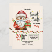 Secret Santa Party Einladung (Vorne/Hinten)