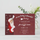 Secret Santa Party – Gifts & Giggles Invite (Stehend Vorderseite)