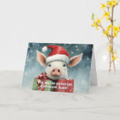 Secret Santa Pig Weihnachten Karte (Gelbe Blume)