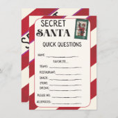 Secret Santa Questionnaire Karten (Vorne/Hinten)