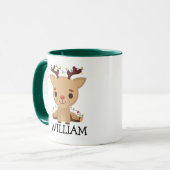Secret Santa Reindeer Funny Christmas Kaffee Tasse (Vorderseite Links)