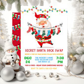 Secret Santa Sock Swap Exchange Party Einladung
