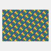 Secret Santa Überraschung Weihnachtsgeschenk Geschenkpapier Set (Vorderseite 3)