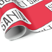 Secret Santa Weihnachtsfeiertag Vintag Sign Red Geschenkpapier (Rolleneckpunkt)