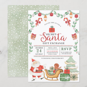 Secret Santa Weihnachtsgeschenk-Austausch Einladung