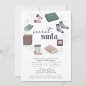 Secret Santa Winter Wreath Geschenk Exchange Party Einladung (Vorderseite)