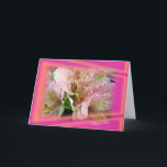 Secret Sister Geburtstagskarte Karte<br><div class="desc">Eine fröhliche,  helle Karte mit Grafikbearbeitung,  die an diese geheime Schwester geschickt wird,  um ihr behalten,  wer du bist.  Karo für passende postagae Briefmarke bald kommen.</div>