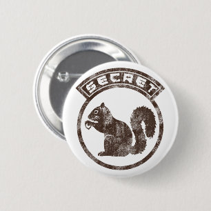 Secret Squirrel - Distressed - Type 2 Button