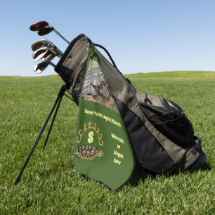Secret Turtle Lagoon Hideout Foto Monogram Golfhandtuch