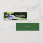 Secret Violets Blumenfotografie Visitenkarten Mini Visitenkarte (Vorne/Hinten)