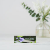 Secret Violets Blumenfotografie Visitenkarten Mini Visitenkarte (Stehend Vorderseite)