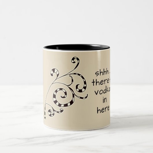 Secret Vodka Funny Mug Zweifarbige Tasse (Mittel)