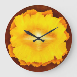 "Secret World" surrealistische Sonnenuntergangsins Große Wanduhr