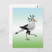 Secretary Bird Postkarte (Vorne/Hinten)